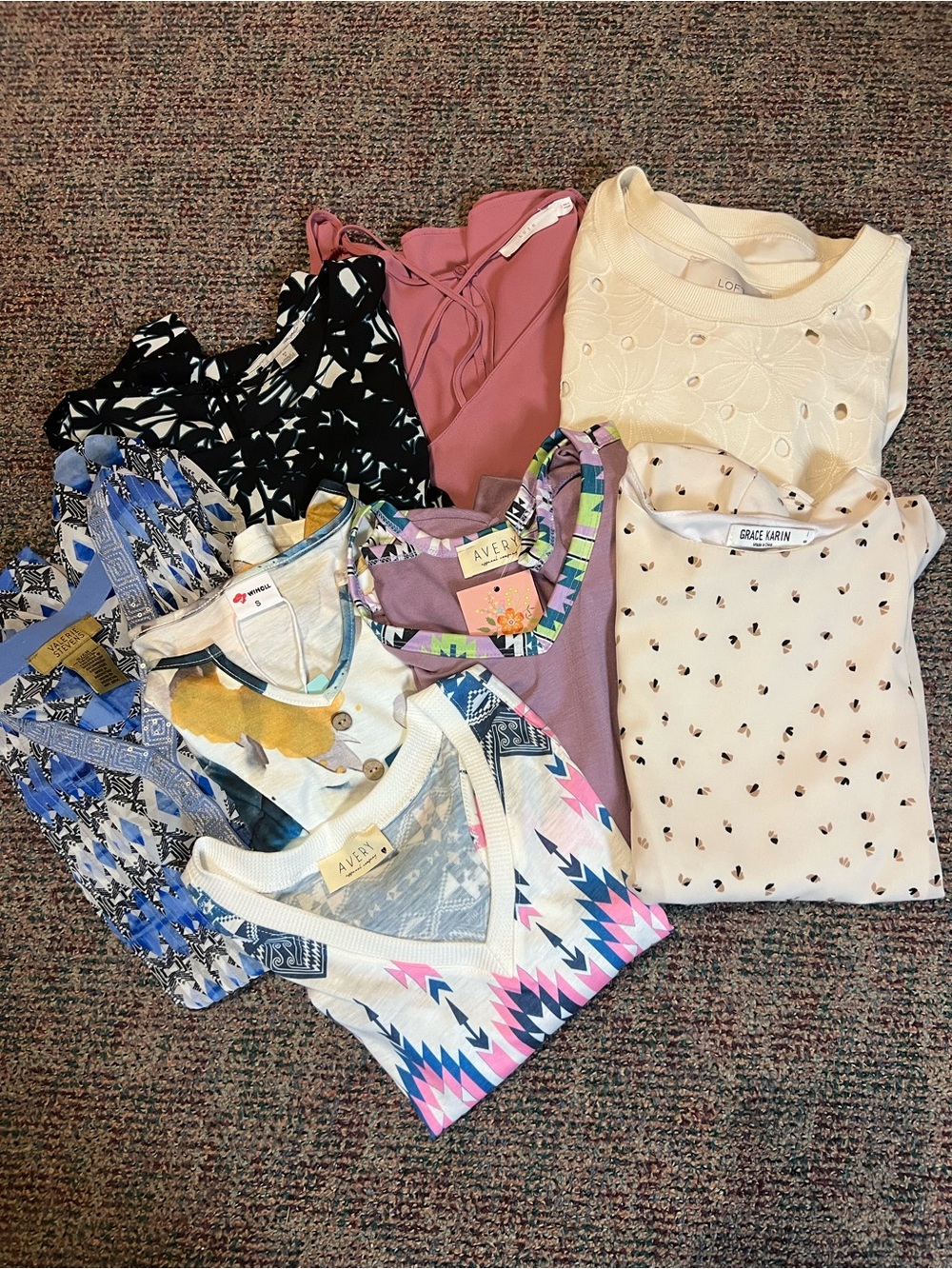 Bundle of 8 beautiful size Small Tops